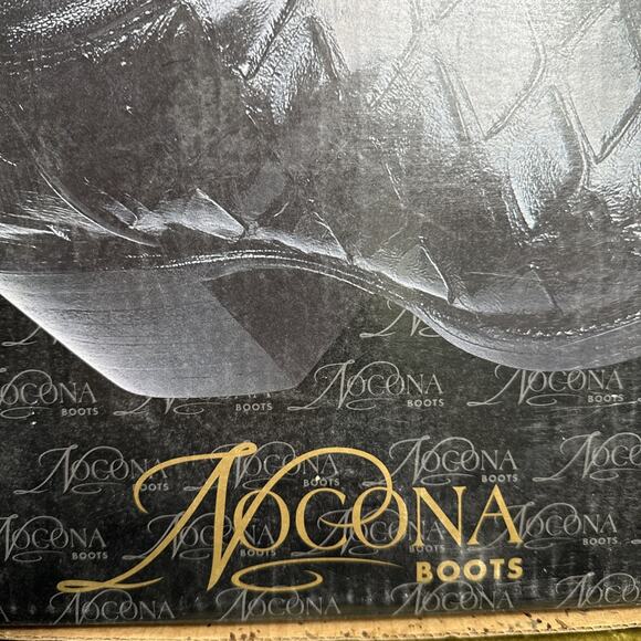 Black Nocona Boots Box ONLY Cowboy Western Wear Display Ads Logo Leather Texas - Picture 3 of 10